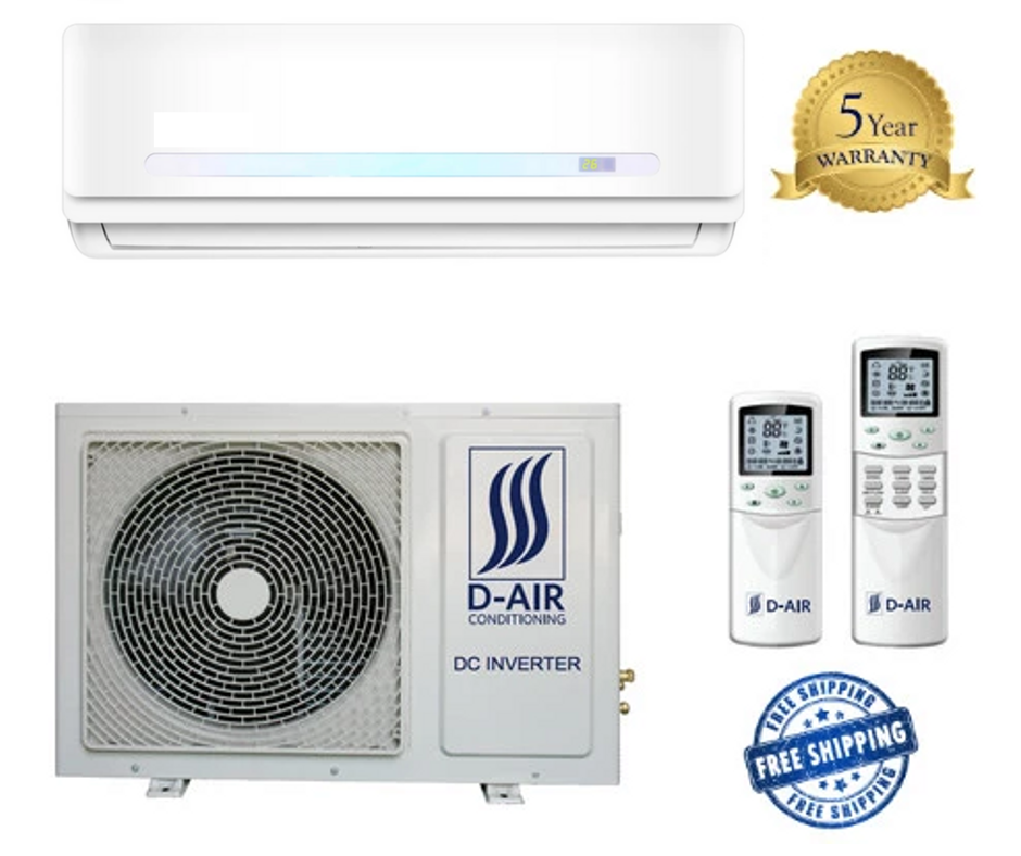 D Air 9000 BTU 20 SEER Ductless Mini Split Heating & Air Conditioner