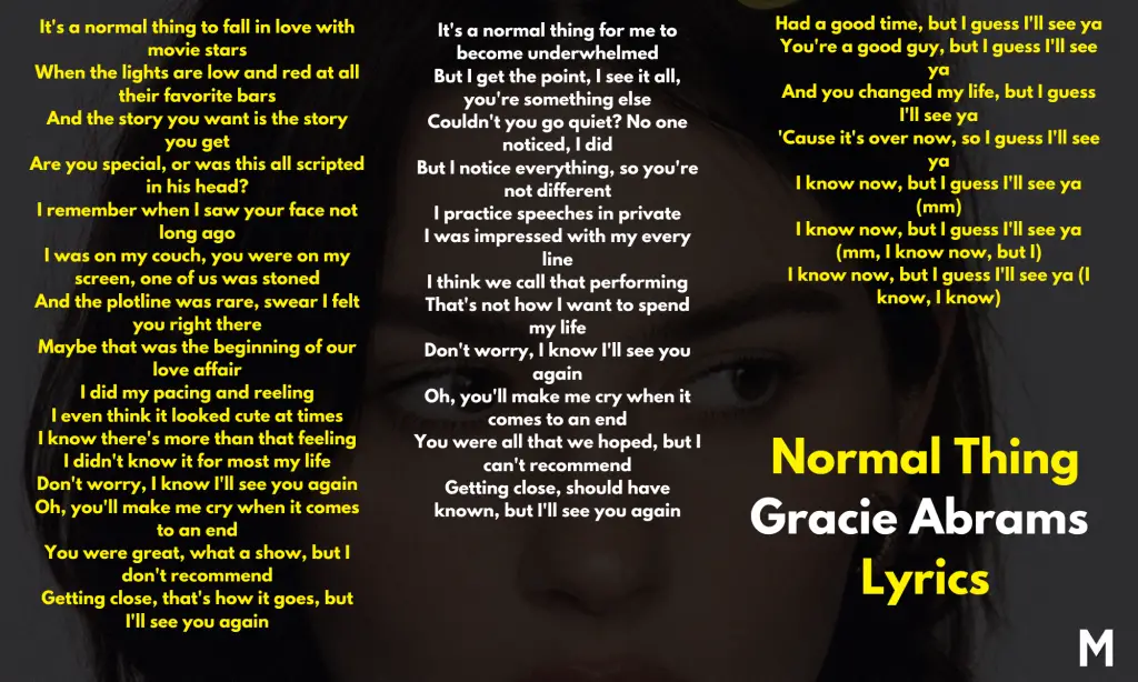 Gracie Abrams Normal Thing Lyrics